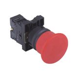 Lay5-ec42 Plastik Yaylı Acil Stop Butonu Nc