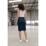 Layal My Beauty Kadın Jeans Arka Yırtmaçlı Cepli Günlük Denim Kot Etek Yeni Sezon - Laci - 42