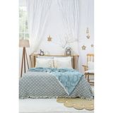 Layan Home 4 Katlı %100 Pamuk Müslin Çift Kişilik Yatak Örtüsü & Pike - Şal Desen - Çok Renkli - 240 x 260 cm