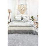 Layan Home 4 Katlı %100 Pamuk Müslin Çift Kişilik Yatak Örtüsü - Su Yolu - Gri - 256 x 260 cm