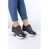 Layber Kadın 8 cm Tabanlı Taşlı Desenli Ortopedik Taban Günlük Spor Ayakkabı Yürüyüş Ayakkabı Sneakers