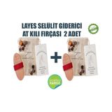 Layes Cosmetics Doğal At Kılı Selülit Fırçası x 2