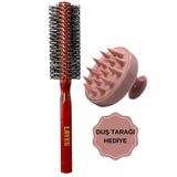 Layes Profesyonel Yanmaz Saç Fön Fırçası + Pembe Duş Tarağı
