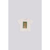 Layette Bg Store Erkek Bebek Ekru Tshirt Kısa Kol Rahat Kesim Polyester Malzemeden - 3 Ay
