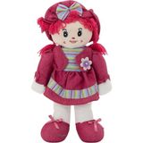 Layfhex Büyük Boy Elbiseli Yumuşak Kız Oyuncak Sevimli Peluş Doğal Bez Bebek 45 cm
