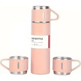 Layfhex Paslanmaz Çelik 12 Saat Sıcak Soğuk 500 ml Bardaklı Termos Pembe