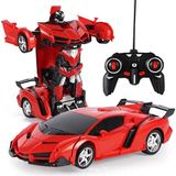 Layfhex Uzaktan Kumandalı Robota Dönüşebilen Transformers Bumblebee Oyuncak Araba - Kırmızı