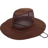 Layfhex Yazlık Katlanabilir Bağlamalı Fileli Balıkçı Avcı Safari Fötr Fötür Şapka Kahverengi 57/58cm - Standart