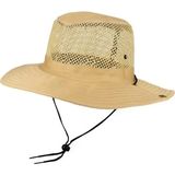 Layfhex Yazlık Katlanabilir Bağlamalı Fileli Balıkçı Avcı Safari Fötr Fötür Şapka Krem 57/58cm - Standart