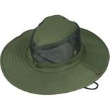 Layfhex Yazlık Katlanabilir Bağlamalı Fileli Balıkçı Avcı Safari Fötr Fötür Şapka Yeşil 57/58cm - Standart