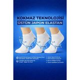 Laykmayk Kokmaz Beyaz Kısa Patik Kokmayan Spor ÇORAP-LYKM08