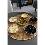 Layla Copper Bakır Kahvaltılık 6 lı Çerezlik Sunumluk 10 cm Meze tabağı