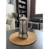 Layla Copper Gümüş Renkli Bakır Dövme Desenli Sürahi - 1,7 lt