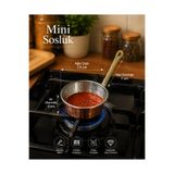 Layla Copper Mini Bakır Sos Tavası Mini Tava Sosluk Mini Sunumluk Servislik
