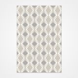 Layla Gri Geometrik Modern Geometrik Etnik Desenli Boho Makinada Yıkanabilir Hafif Hav Toz Vermez Leke Tutmaz Kaymaz Taban Dijital Makine Baskı Halı Oturma Odası Salon Yolluk Koridor Mutfak Halısı