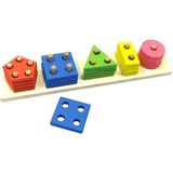 Laylay Toys Geometrik Beşli Bultak Anaokulu Kreş Ahşap Oyuncaklar