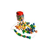 Laylay Toys İpe Boncuk Dizme 90 Parça Ahşap Anaokulu Çocuk Eğitici Oyuncak