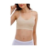Layza Form Kadın Spor Sütyeni, Seamless Dikişsiz, Pedli Büstiyer, Ten Rengi, L Beden