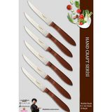 Lazbisa Hand Caft Serisi Steak Mutfak Bıçak Seti 6'lı Steak Et Yemek Bıçağı (MFT-2344)