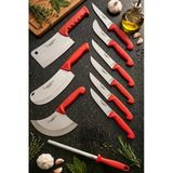 Lazbisa MFP-001 Silver Pro Serisi Mutfak 10 Parça Et Ekmek Sebze Soğan Börek Satır Bıçak Set