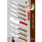 Lazbisa MFP-749 Hand Craft Pro Serisi Mutfak 9 Parça Et Ekmek Sebze Salata Börek Pide Bıçak Set