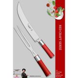 Lazbisa MFT-127 Red Craft Serisi Mutfak Şef Et Tavuk Balık Bıçak Set