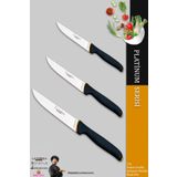 Lazbisa MFT-369 Platinum Serisi Mutfak Et Ekmek Sebze Meyve 3'lü Bıçak Set