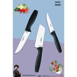 Lazbisa MFT-4527 Eco Serisi Mutfak Et Ekmek Sebze Pizza Salata Şef 3'lü Bıçak Set