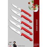 Lazbisa MTF-015 Silver Serisi Mutfak Et Ekmek Sebze Meyve 5'li Bıçak Set