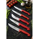 Lazbisa MTF-016 Silver Serisi Mutfak Et Ekmek Sebze Meyve 5'li Bıçak Set