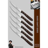 Lazbisa MTF-058 Hand Craft Serisi Steak Et Mutfak Restoran Et Steak 6'lı Bıçak