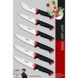Lazbisa MTF-060 Soft Grip Mutfak Et Ekmek Sebze Bıçağı 6'lı Bıçak Set