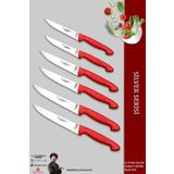 Lazbisa MTF-216 Silver Serisi Mutfak Et Ekmek Sebze Meyve 6'lı Bıçak Set