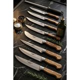 Lazbisa MTF-257 Hand Craft Mutfak Et Ekmek Sebze Masat 9'lu Bıçak Set
