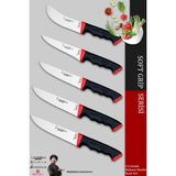 Lazbisa MTF-784 Soft Grip Mutfak Et Ekmek Sebze Bıçağı 5'li Bıçak Set