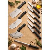Lazbisa Silver Pro Serisi 10 Lu Mutfak Bıçağı Et Ekmek Sebze Soğan Börek Mutfak Bıçak Seti Siyah Sap (MFP-001)
