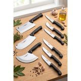 Lazbisa Silver Pro Serisi 9 Lu Mutfak Bıçağı Et Ekmek Sebze Soğan Börek Mutfak Bıçak Seti Siyah Sap (MFP-245)