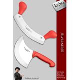 Lazbisa Silver Serisi Pizza Salata Hilal Börek Pide Bıçağı Kıyma Bıçağı 2 Li Set Günlük Kullanım ( Mft-460 )