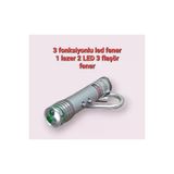 Lazer 3 Fonksiyonlu Kırmızı Beyaz Işıklı Led Kedi Köpek Oyuncak Anahtarlık Lazer