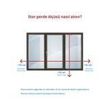Lazer Kesim Mat Stor Perde, Lazer Kesimli Klasik Serisi, C-181007 Çağla Yeşili Renk