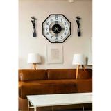 Lazer Kesim Mdf Duvar Saati - 40X40 Cm - Çiçek Hediye - Şık Dekoratif Saat
