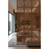 Lazer Kesim Sarkıt Paravan, Ahşap Separatör, Oda Bölücü 4'lü Panel Levha Güç Model - 40 x 40 Cm - Ahşap - Ceviz