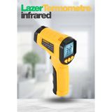 Lazer Odaklı Kızılötesi -50/+600°C Endüstriyel Katı-Sıvı Sıcaklık Ölçer Infrared Termometre - 10x10