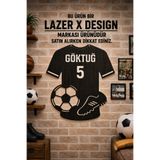 Lazer X Design İsme Özel Forma İsmi Ve Numarası - Ledli - Ahşap - Çocuk Odası Dekoru