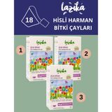 Lazika (3'lü Set) Çilek Rüyası Bitki Çayı - 3x18 PLA Piramit Poşet, Kafeinsiz Rooibos, kuşburnu, elma, çilek