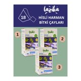 LAZİKA (3'LÜ SET) Pasifloralı Uyku Çayı-hisli Harman Istirahat-Papatya, Melisa, Ihlamur, Rezene...
