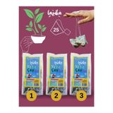 LAZİKA (3'lü Set) Yeşil Çay Bergamot Aromalı & Hatmi Çiçeği - 3x25 PLA Piramit Poşet