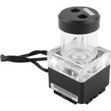 LAZMIN112 Lazmin 650L/H Bilgisayar Cpu Sıvı Soğutma Suyu Pompası, 3.5 Metre Pompa Kafası Hızlı Isı Dağılımı Bilgisayar Su Pompası Pc Için LED Ultra Sessiz Su Pompası Tankı (Siyah & 12CM)