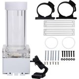 LAZMIN112 Lazmin 800L/H Bilgisayar Cpu Sıvı Soğutma Suyu Pompası, 4 Metre Pompa Kafası Hızlı Isı Dağılımı Bilgisayar Su Pompası Pc Için LED Ultra Sessiz Su Pompası Tankı (Beyaz & 17CM)