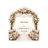 Lazora Design 10 Adet Kişiye Özel Sahil Temalı Düğün Nişan Kına Nikah Magneti 3 mm MDF UV Baskı Magnet